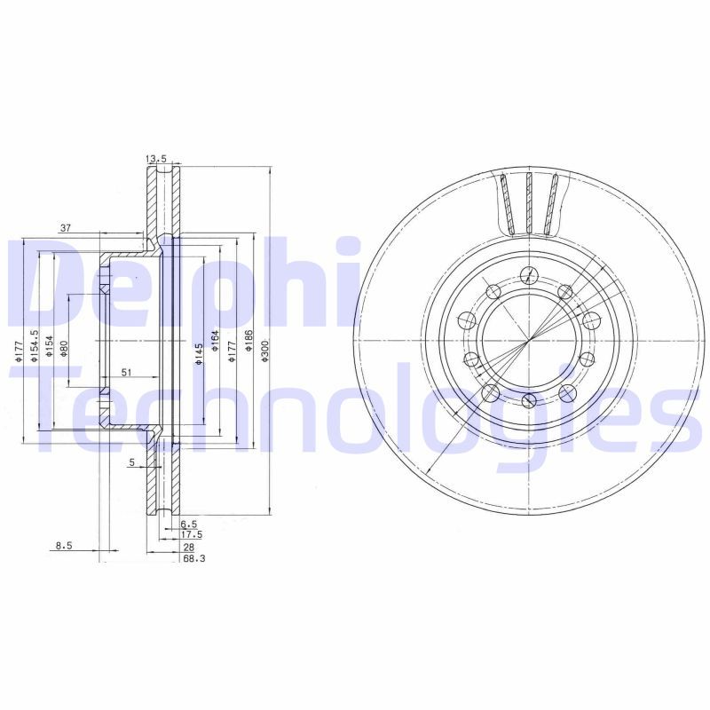 Stabdžių diskas DELPHI BG2372