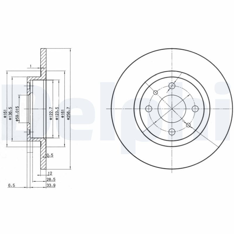 Brake Disc DELPHI BG2411