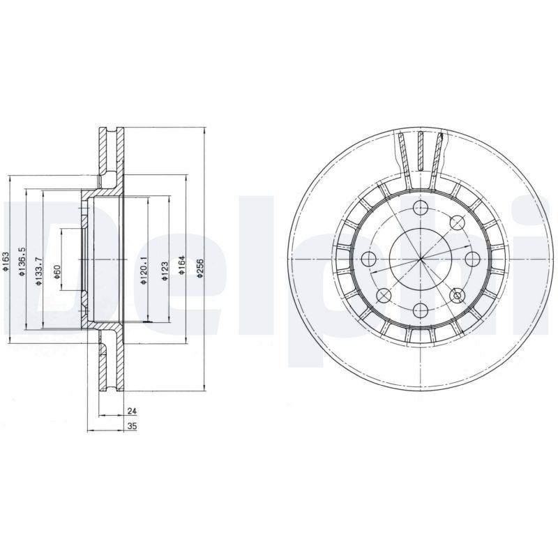 Brake Disc DELPHI BG2443