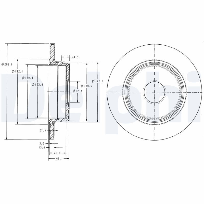 Brake Disc DELPHI BG2510