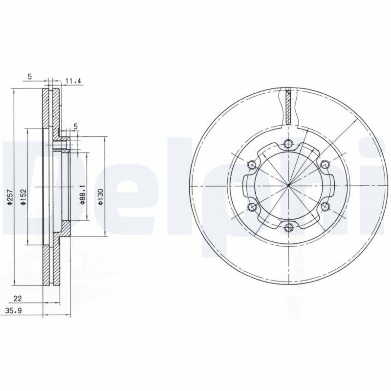 Brake Disc DELPHI BG2524