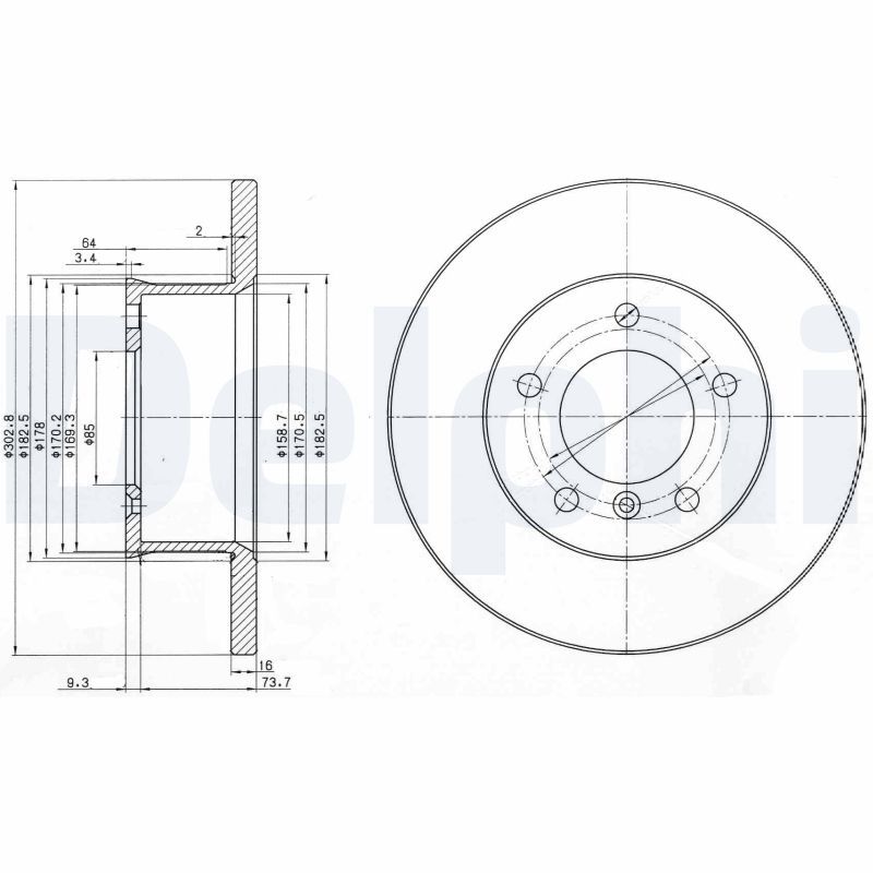 Brake Disc DELPHI BG2556