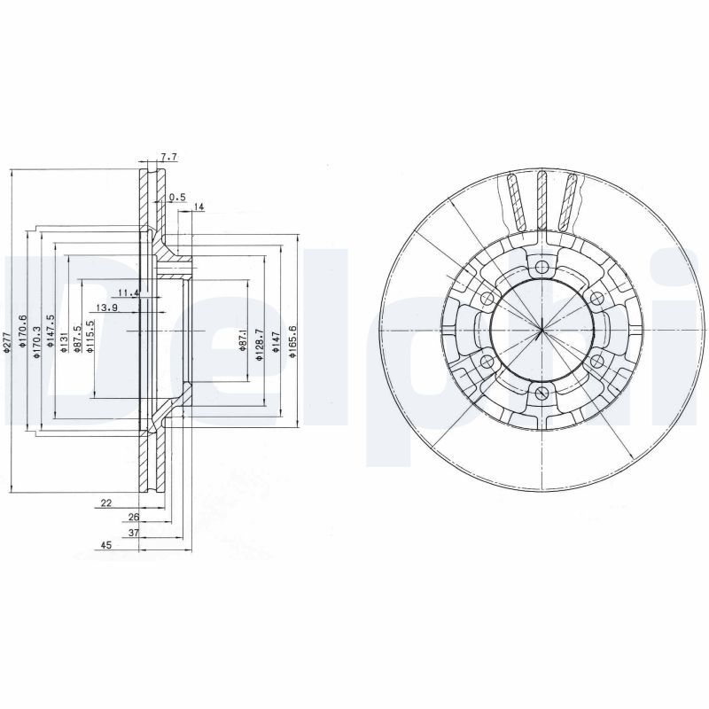 Brake Disc DELPHI BG2561