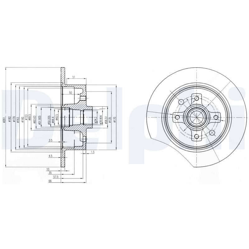 Brake Disc DELPHI BG2571