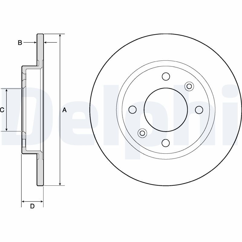 Brake Disc DELPHI BG2572