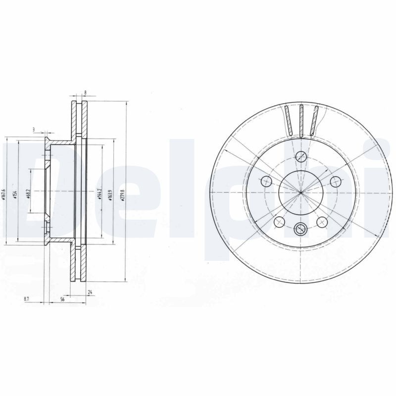 Brake Disc DELPHI BG2717