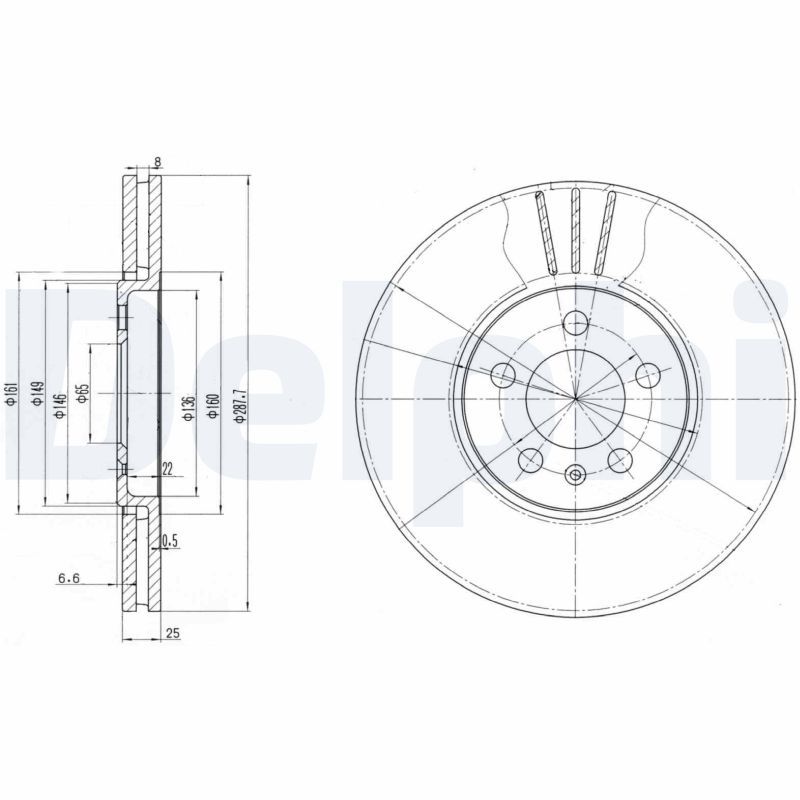 Brake Disc DELPHI BG2729