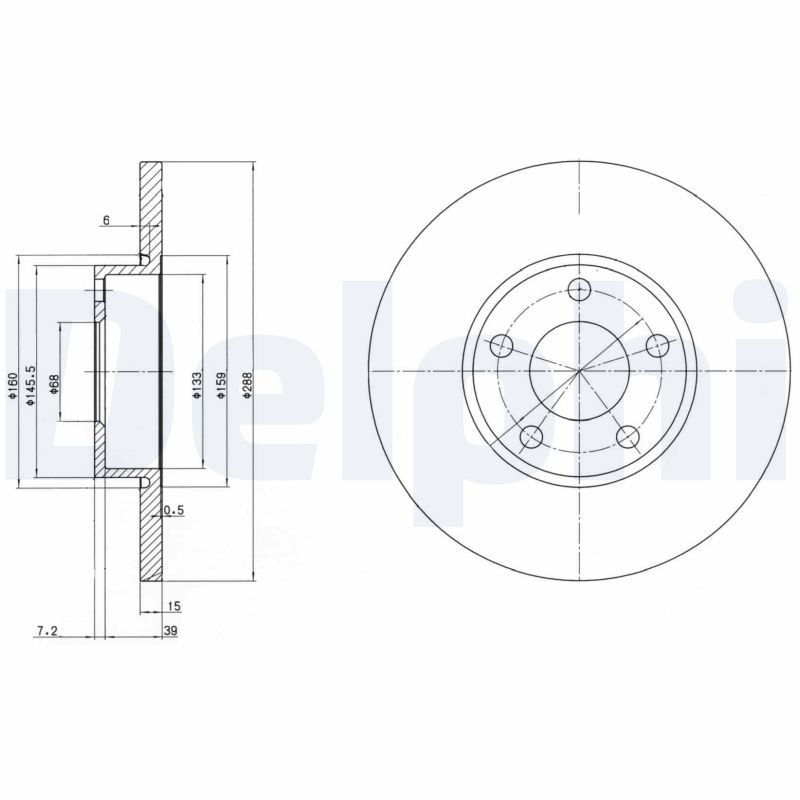 Brake Disc DELPHI BG2749
