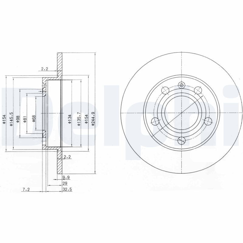 Brake Disc DELPHI BG2753C