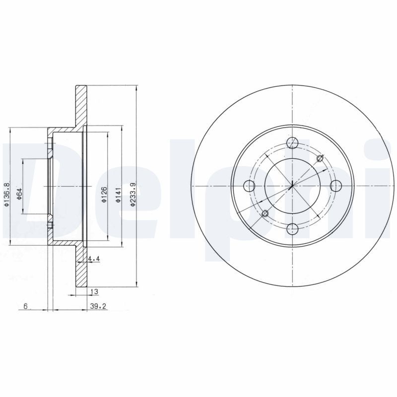 Brake Disc DELPHI BG2809