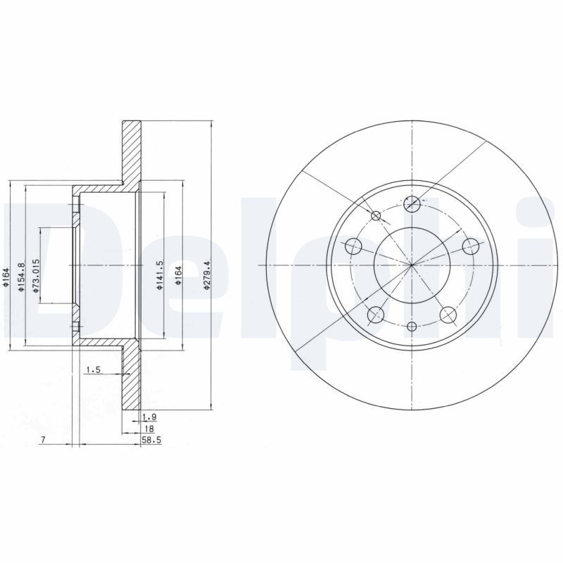 Brake Disc DELPHI BG2845