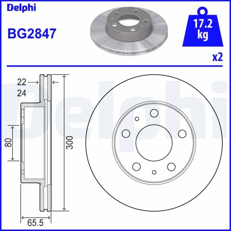 Гальмівний диск DELPHI BG2847