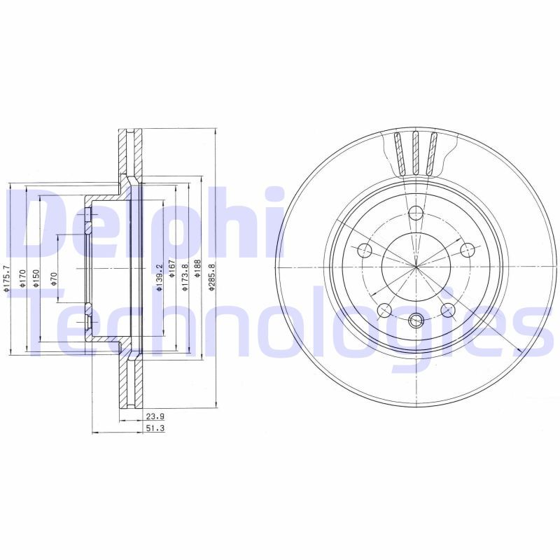 Brake Disc DELPHI BG2908