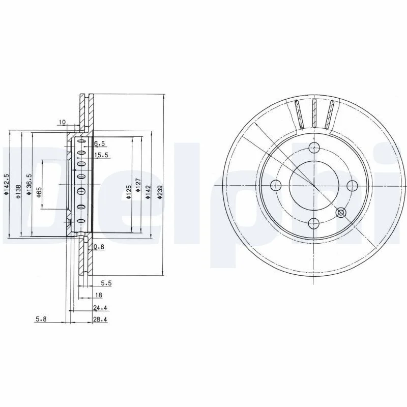 Brake Disc DELPHI BG2982