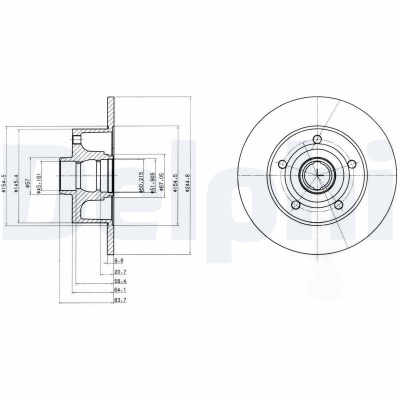 Brake Disc DELPHI BG3030