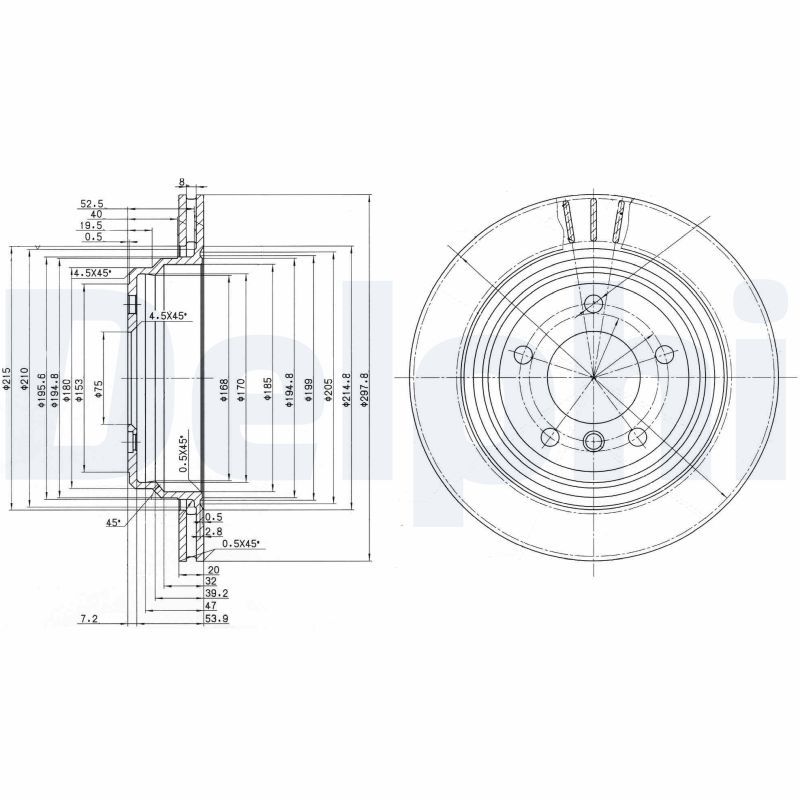 Brake Disc DELPHI BG3042