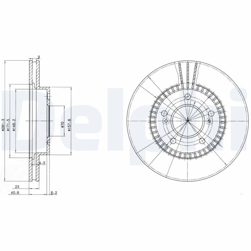 Brake Disc DELPHI BG3061