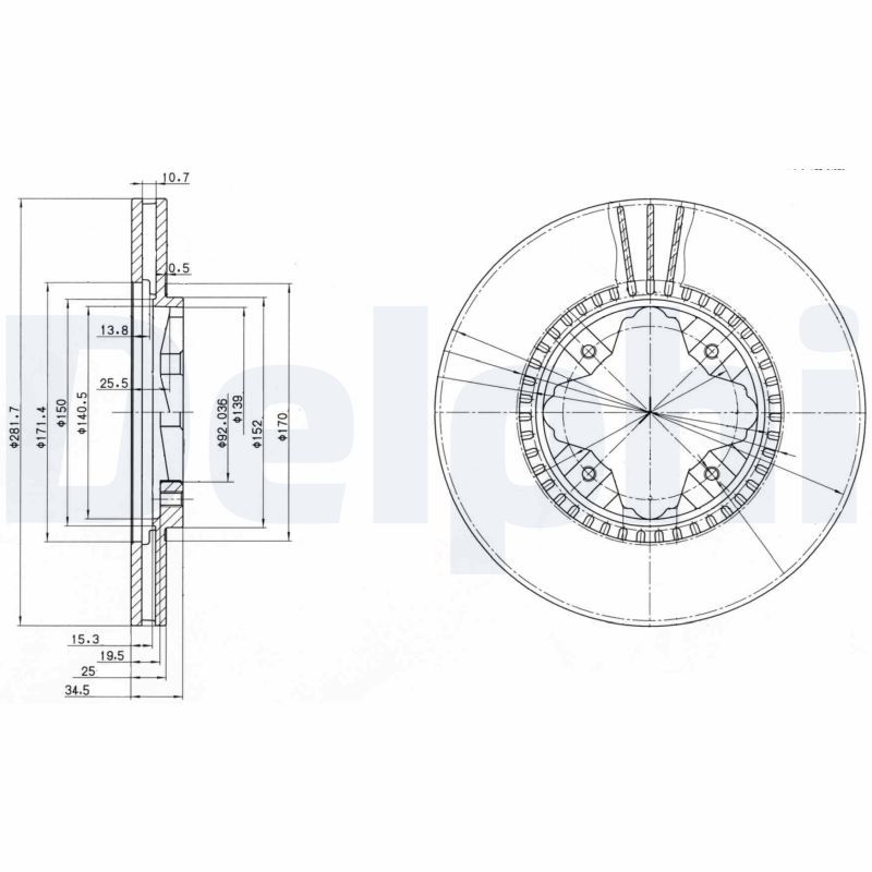 Brake Disc DELPHI BG3063