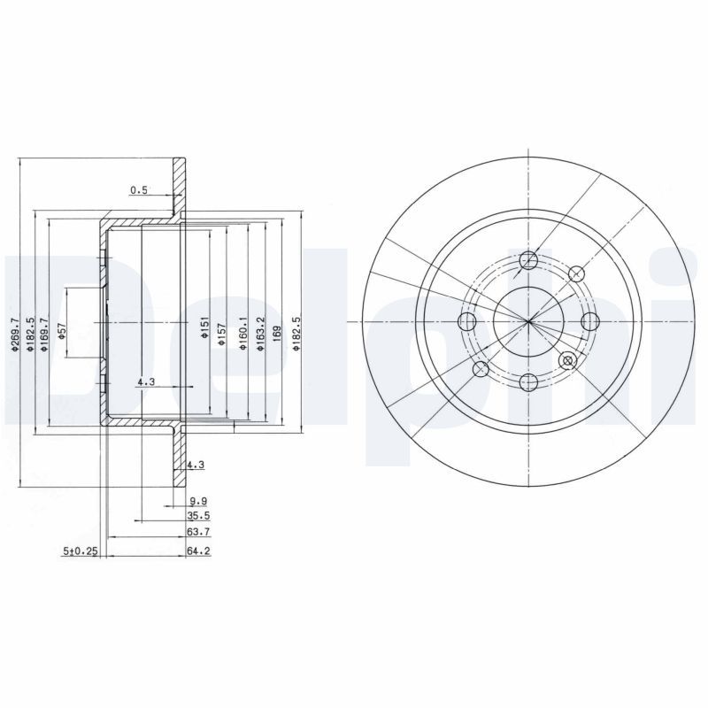 Brake Disc DELPHI BG3141