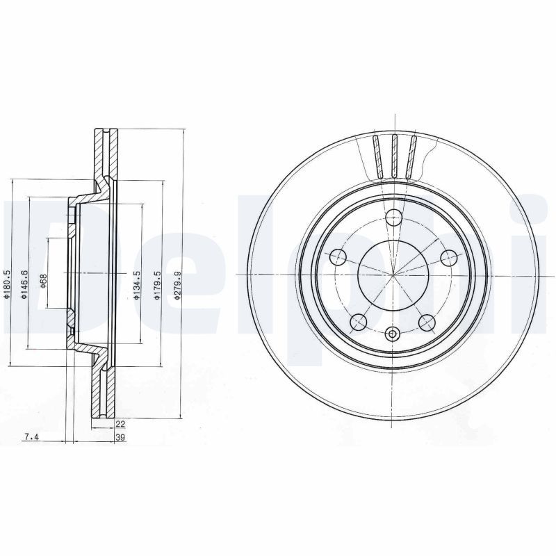 Brake Disc DELPHI BG3198