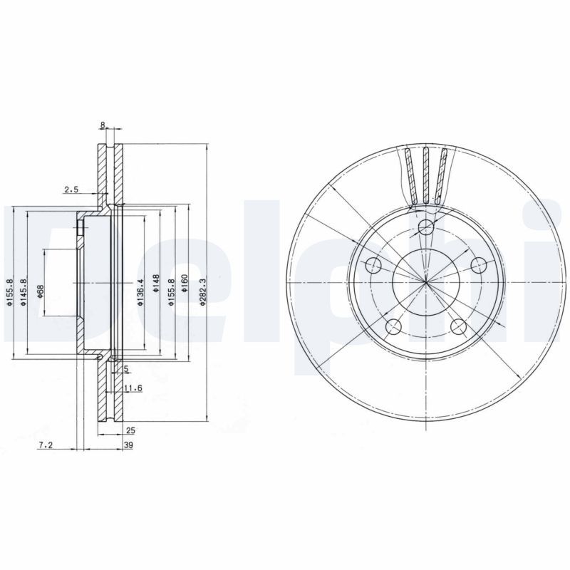 Brake Disc DELPHI BG3199