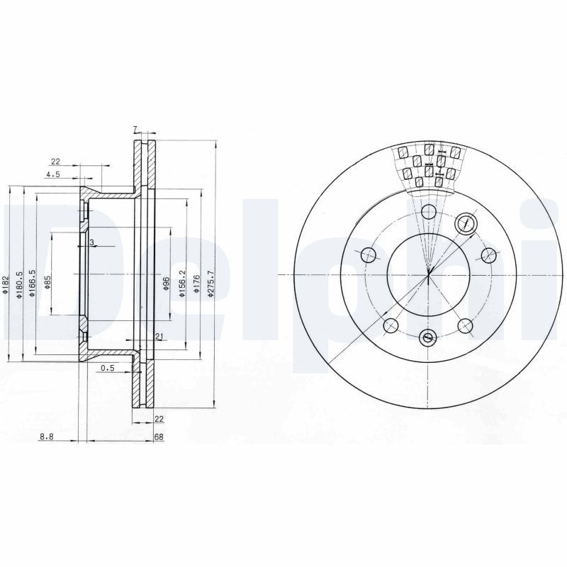 Brake Disc DELPHI BG3236