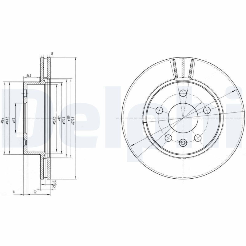 Brake Disc DELPHI BG3296