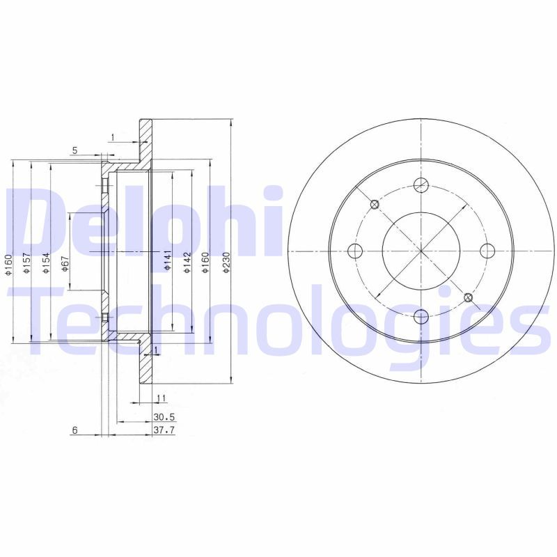 Brake Disc DELPHI BG3337