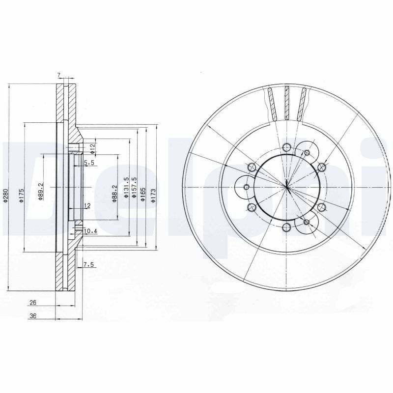 Brake Disc DELPHI BG3378