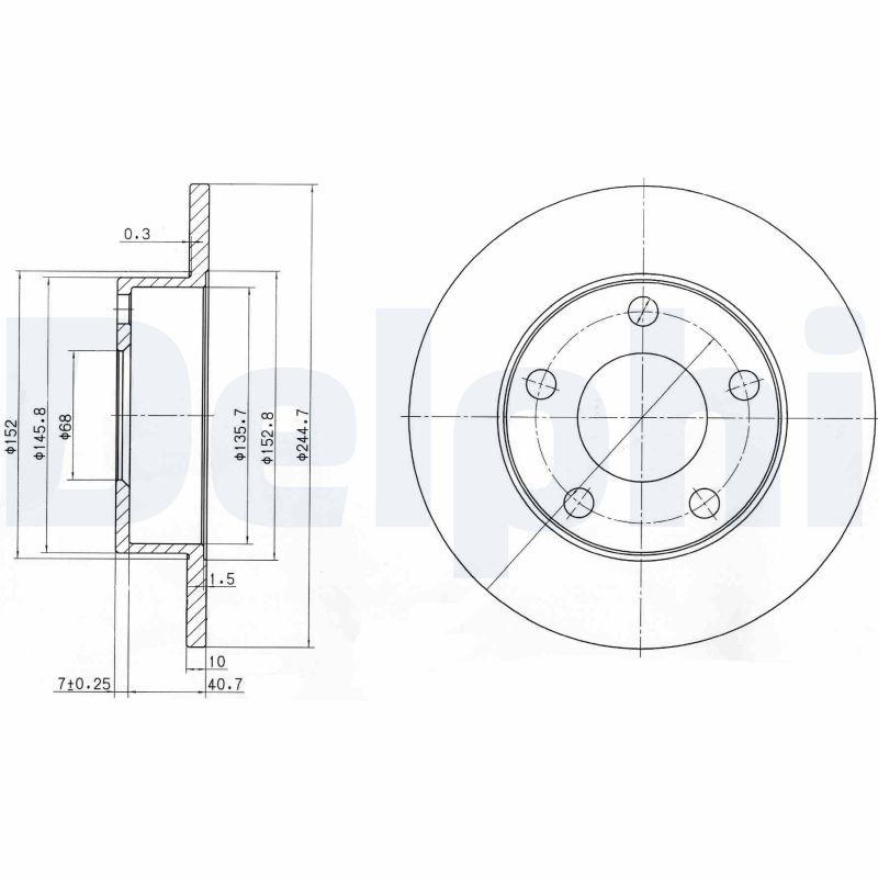 Brake Disc DELPHI BG3381