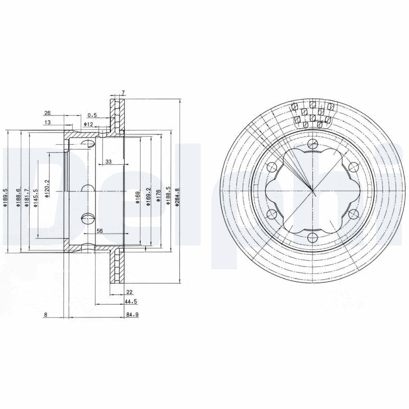 Brake Disc DELPHI BG3399