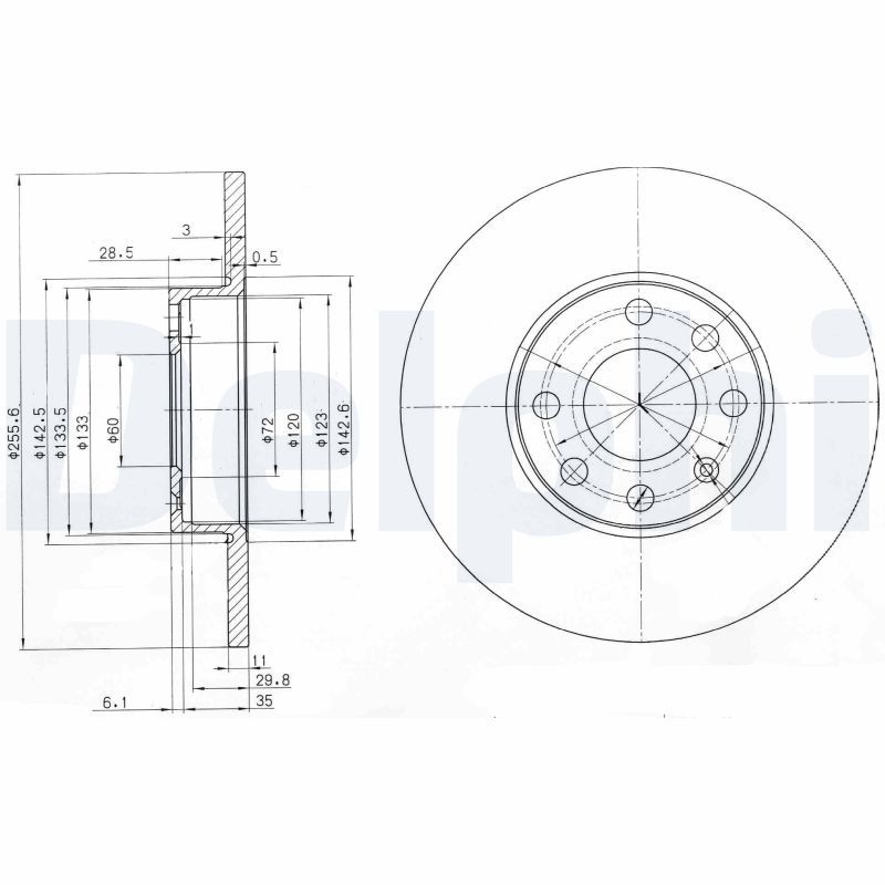 Brake Disc DELPHI BG3402
