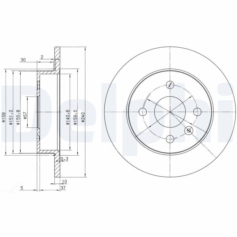 Brake Disc DELPHI BG3403