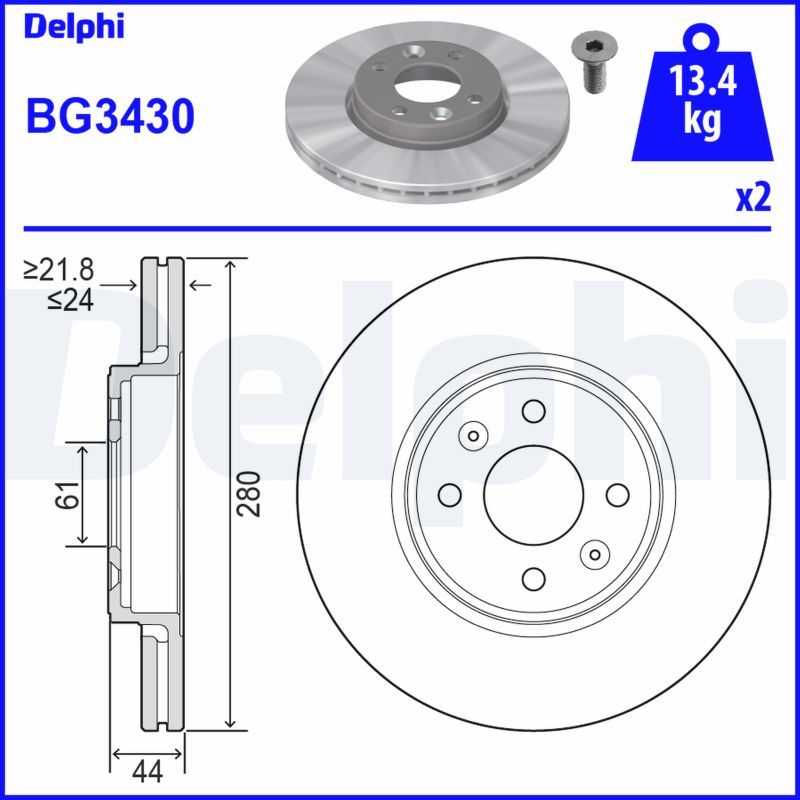 Stabdžių diskas DELPHI BG3430