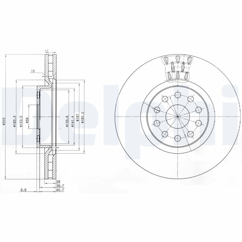 Brake Disc DELPHI BG3497