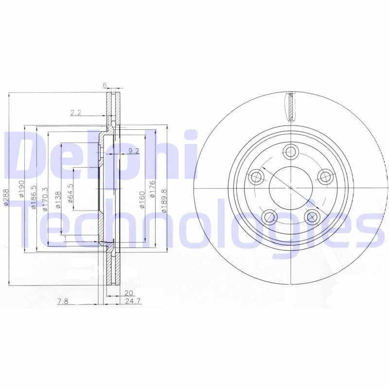 Stabdžių diskas DELPHI BG3512