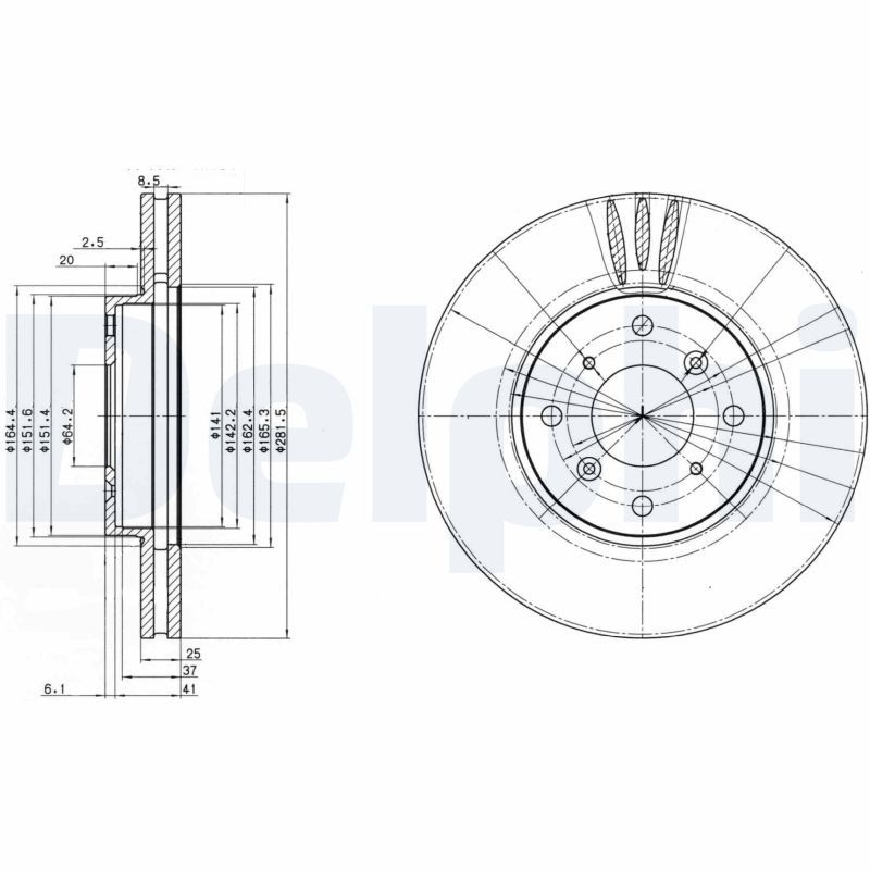 Brake Disc DELPHI BG3516