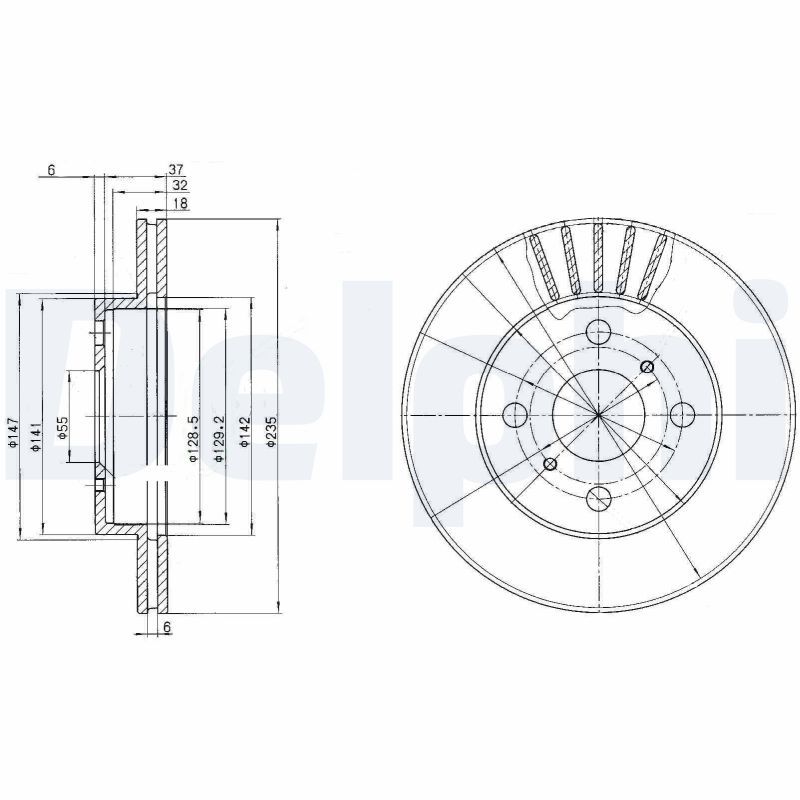 Brake Disc DELPHI BG3519