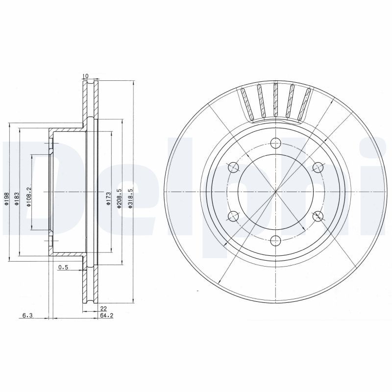 Brake Disc DELPHI BG3535