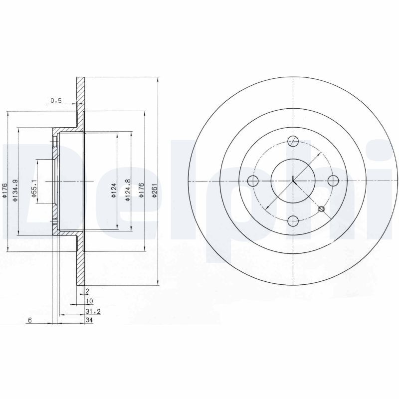 Brake Disc DELPHI BG3556