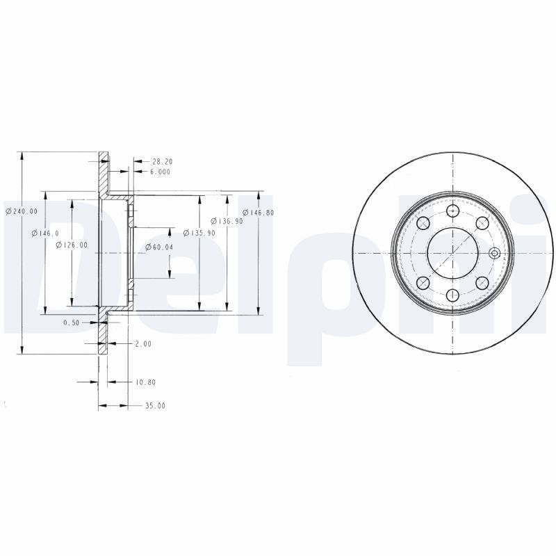 Brake Disc DELPHI BG3567