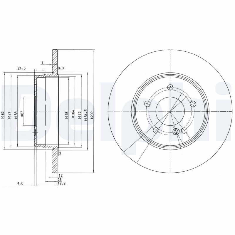 Brake Disc DELPHI BG3602