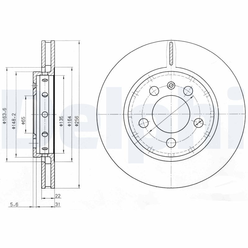 Brake Disc DELPHI BG3611