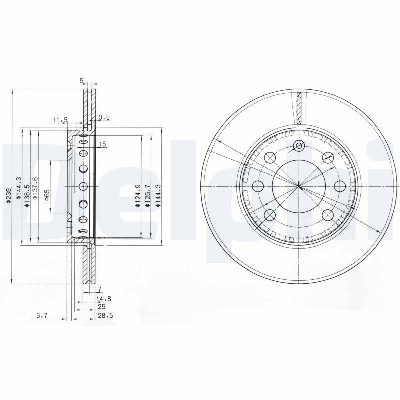 Brake Disc DELPHI BG3658