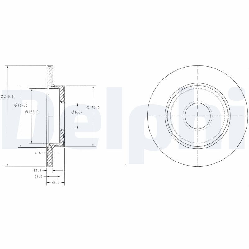 Brake Disc DELPHI BG3673