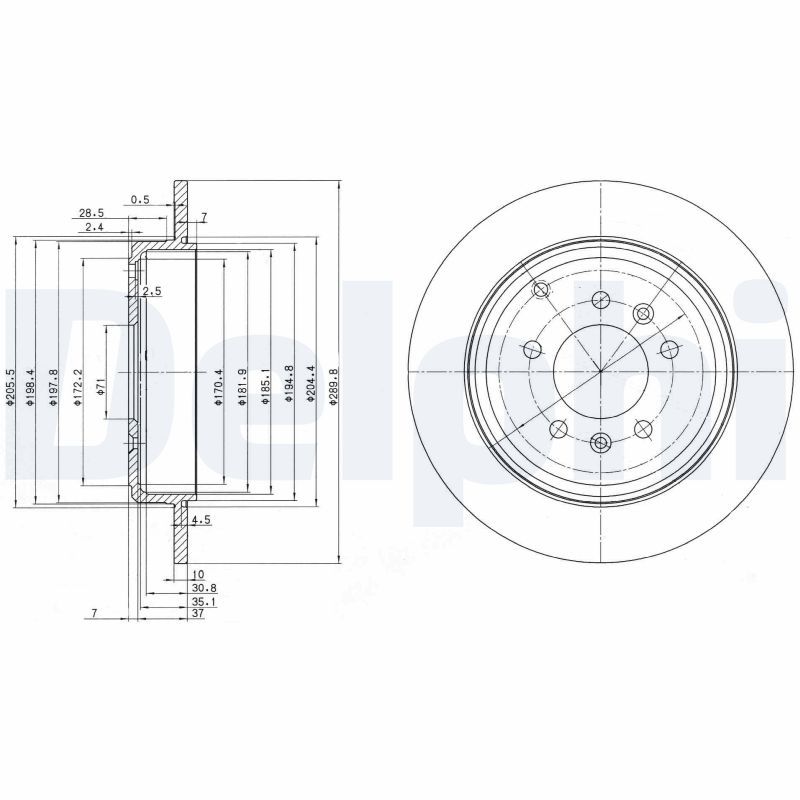 Brake Disc DELPHI BG3684