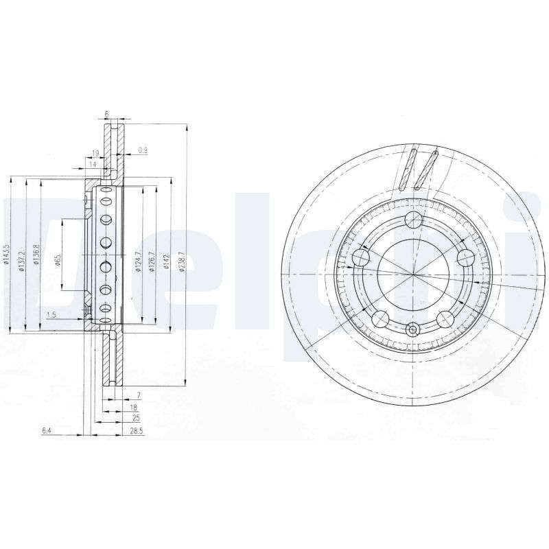 Brake Disc DELPHI BG3695