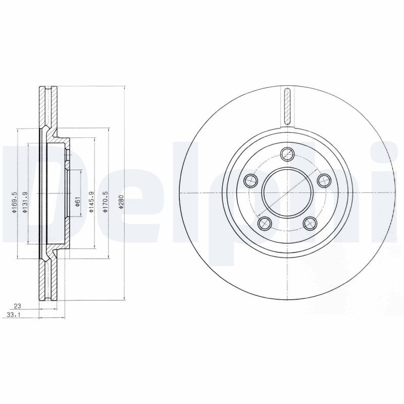 Brake Disc DELPHI BG3704