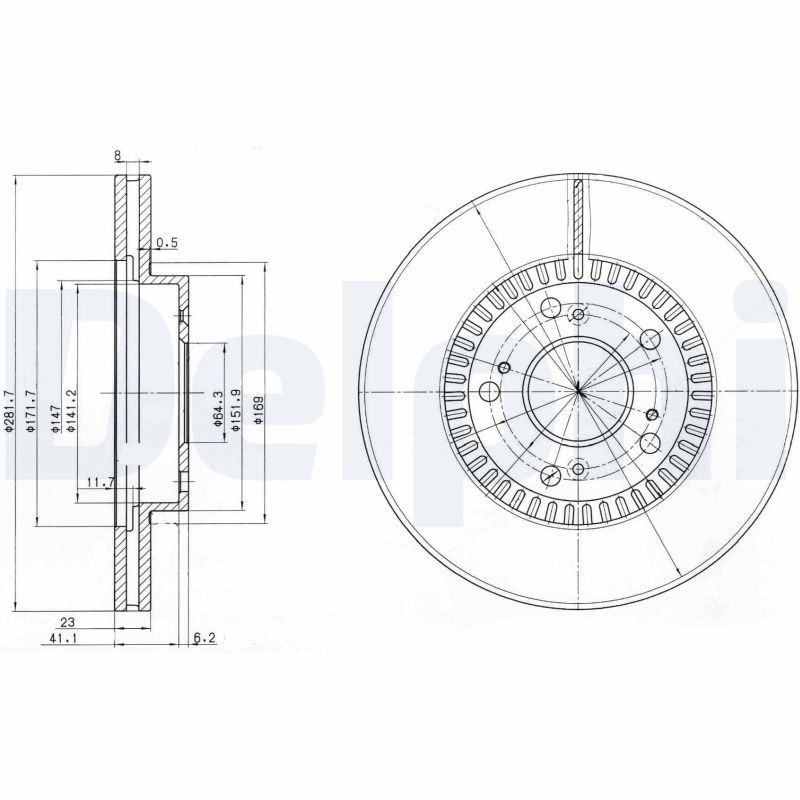 Brake Disc DELPHI BG3720