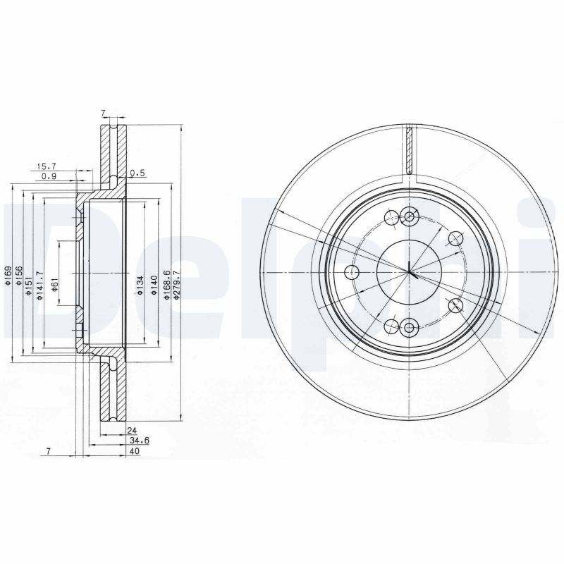 Brake Disc DELPHI BG3733